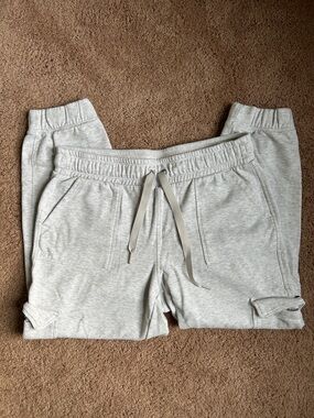 Calvin Klein Light Gray Sweat Joggers with Cargo Pockets